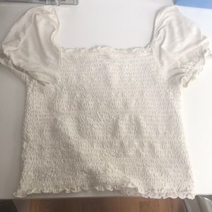 American Eagle off the shoulder white top